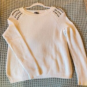Express Sweater with Studded Shoulders